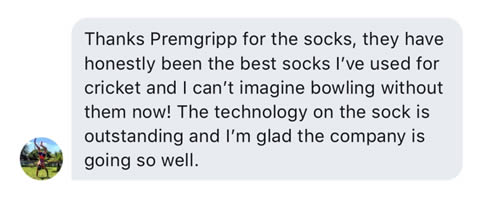 Testimonial for Premgripp socks by Zak Chapell
